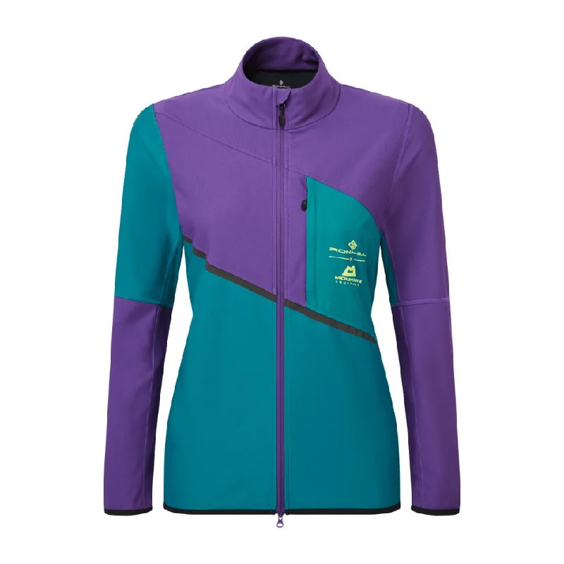 Hiking jackets all-weather style-Ronhill Women's Tech Gore-Tex Windstopper Jacket in Marine/Regal Purple AW24