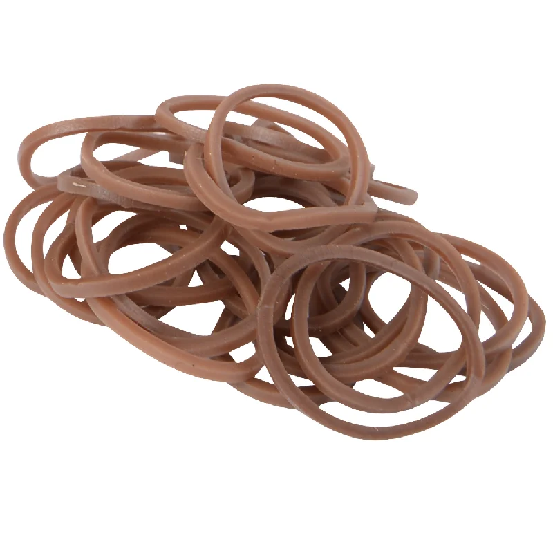 Rubber Braiding Bands - Brown