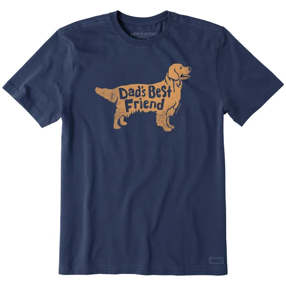 Hiking Shorts for basecamp-Men's Dad's Best Friend Golden Retriever Short Sleeve Tee