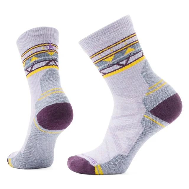 Hiking socks for high altitudes-Women's Hike Light Cushion Zig Zag Valley Mid Crew Socks