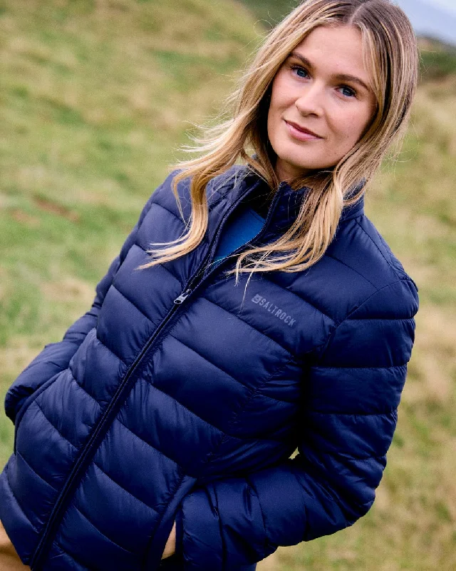 Hiking jackets rainproof-Bridget - Womens Padded Jacket - Blue