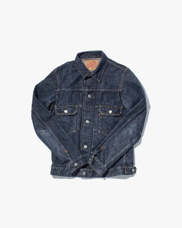 Hiking jackets luxury style-Japanese Repro Type 2 Selvedge Denim Trucker Jacket, Denime Brand