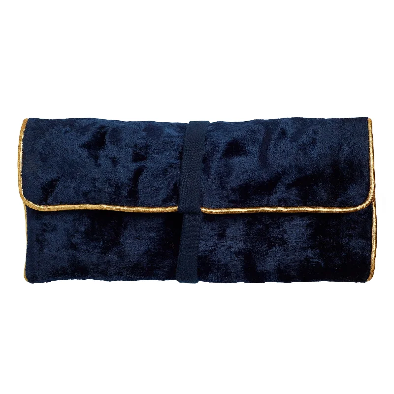 Climbing Bags tight design-Climbing-bags-for-rough-terrain-Velvet Jewellery Bag - Navy