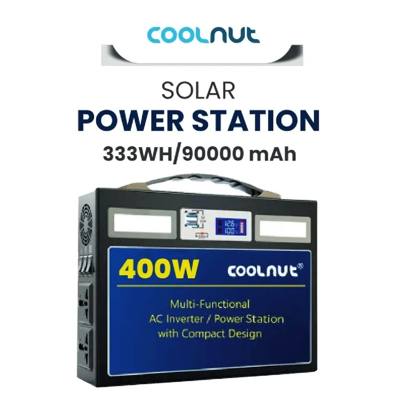 Compact Solar Power Station - 333Wh - 400Watt - 90000mAh