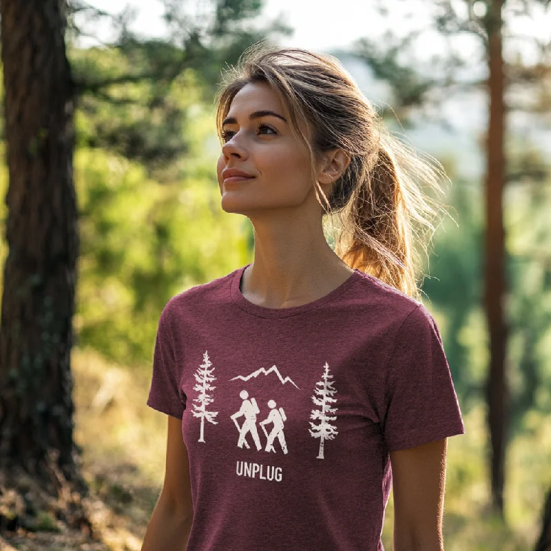 Hiking shirt stretch camping-Hiking Scene Women's T-Shirt