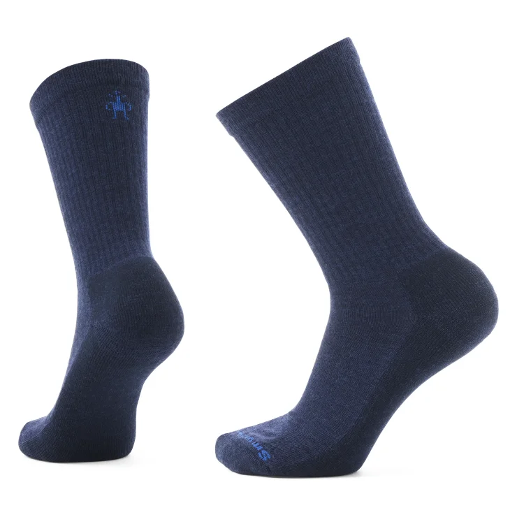 Hiking socks for cross-training-Everyday Solid Rib Crew Sock - Deep Navy