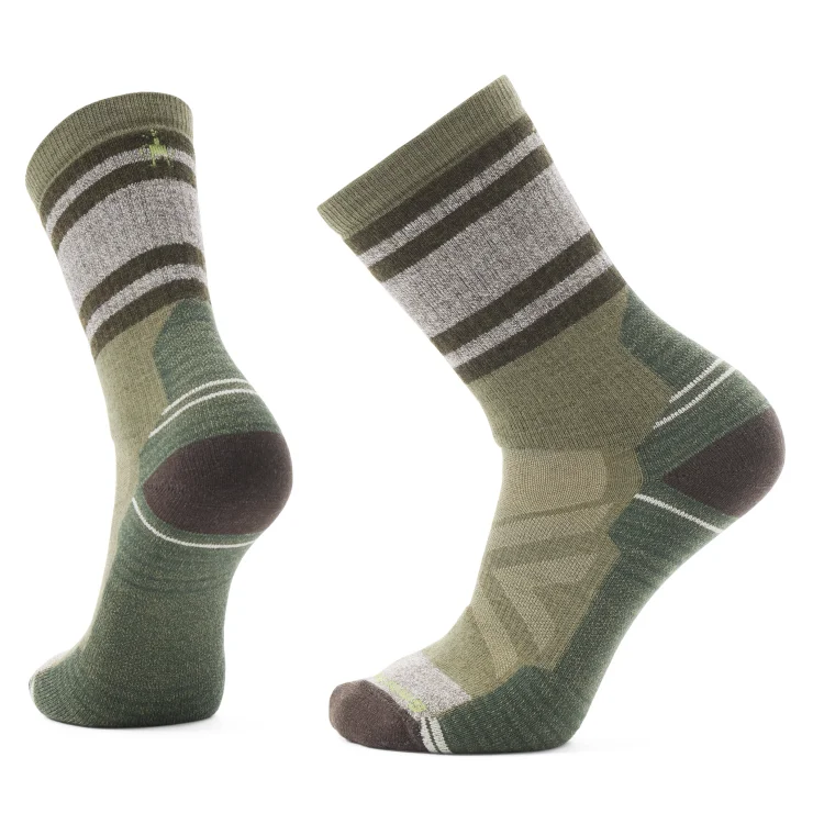 Hiking socks with ergonomic fit-Hike Full Cushion Lolo Trail Crew Sock - Winter Moss