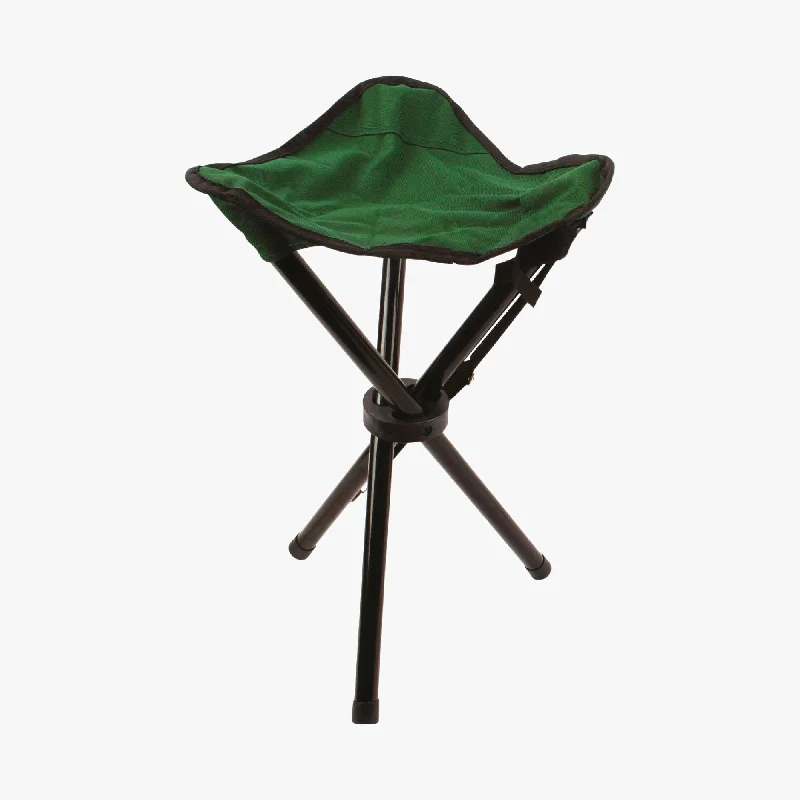 Steel Tripod Stool, Olive green