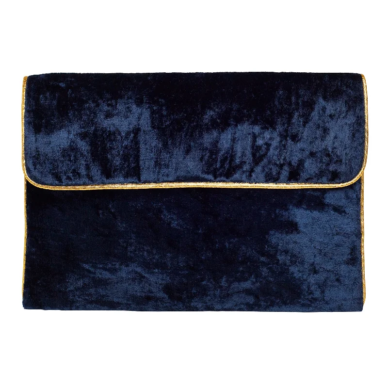 Climbing Bags for high peaks-Climbing-bags-for-cold-weather-gear-Velvet Clutch Bag - Navy