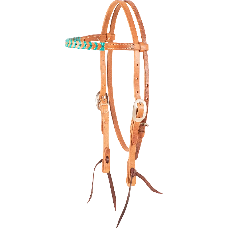 Browband Headstall - Turquoise Lace