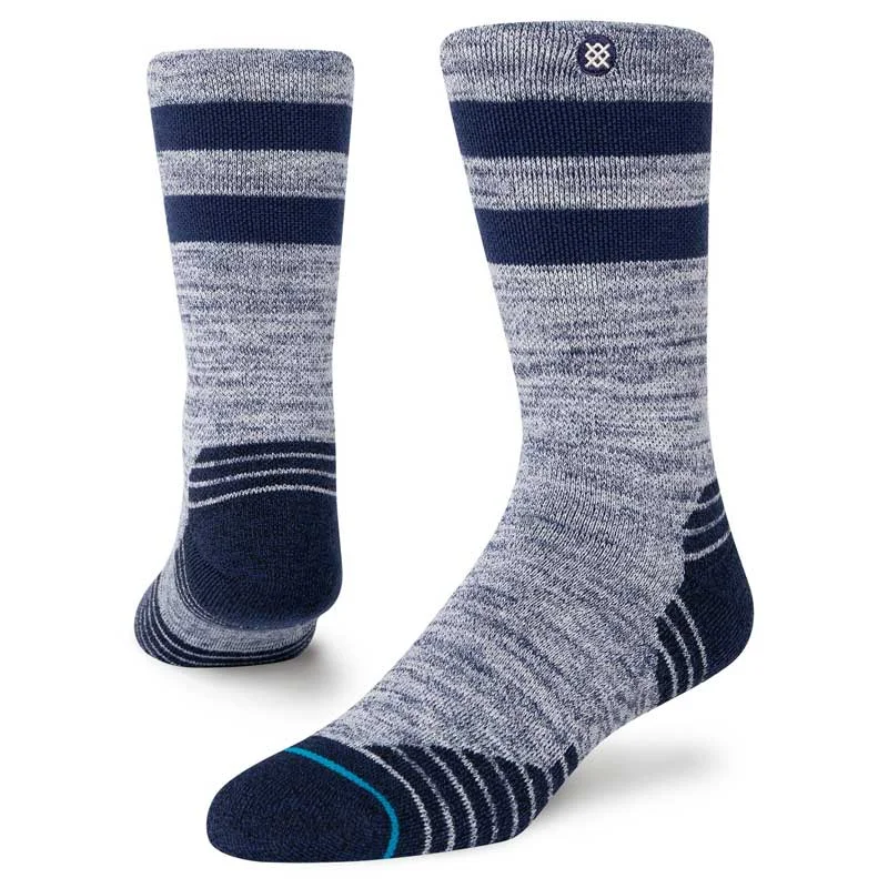 Hiking socks for outdoor ways-Stance Unisex Camper Crew Sock - Navy Blue