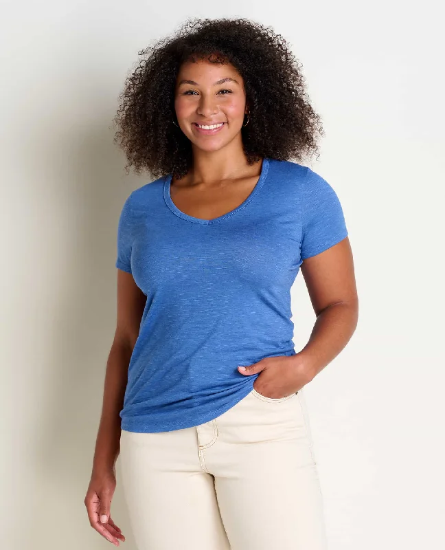 Hiking Shorts for active hikes-Women's Marley II Short-Sleeve Tee - Cornflower