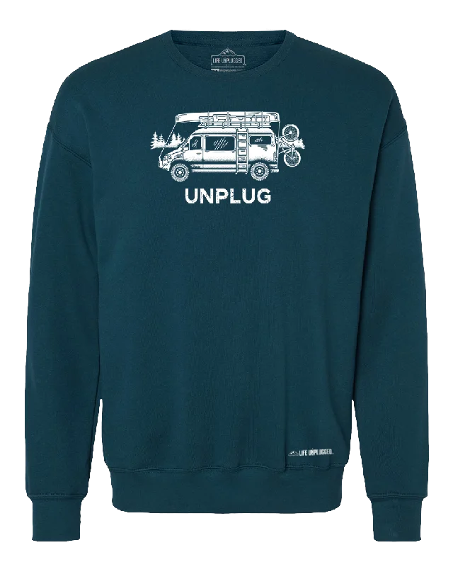 Hiking shirt moisture-wicking quick-dry-Van Life Midweight Super Soft Crewneck Sweatshirt