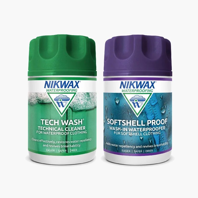 Tech Wash 150ml, Softshell 150ml Twin Pack