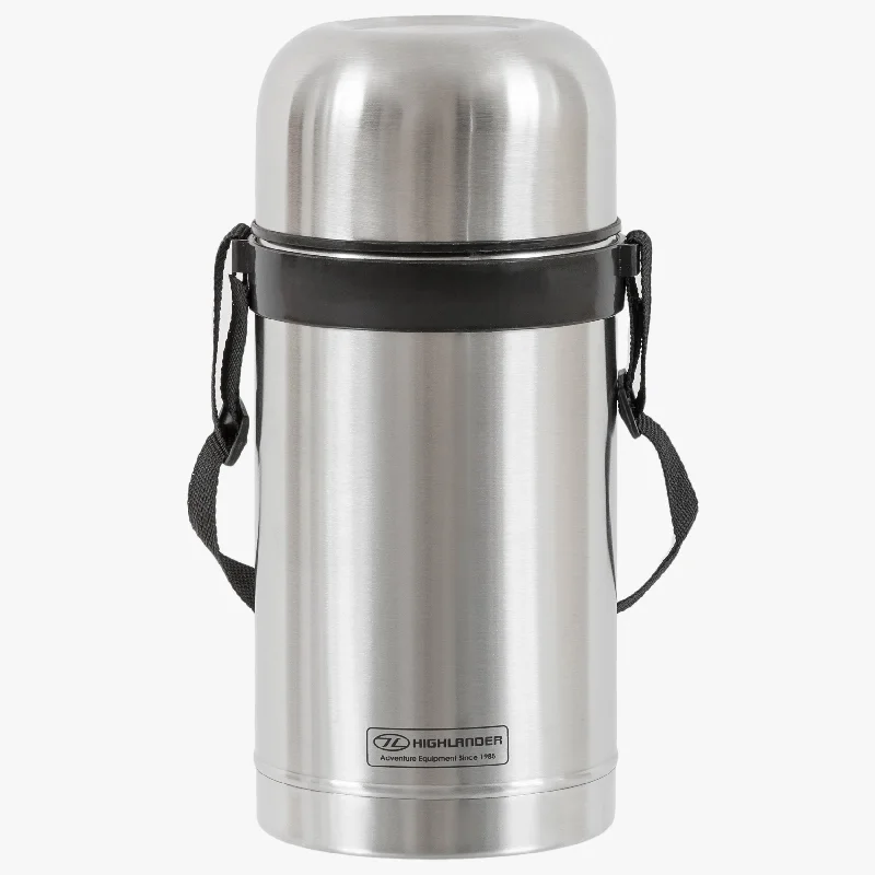 Duro Insulated Food Flask, Silver, 1L