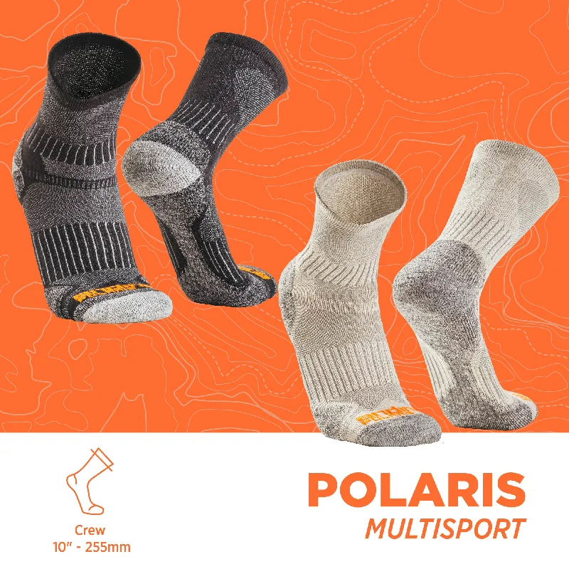 Hiking socks with trendy appeal-Polaris Multi-Sport Socks, 2-Pack