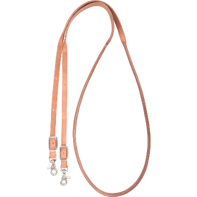 Harness Round Sewn Roping Rein with Buckle Snap Ends