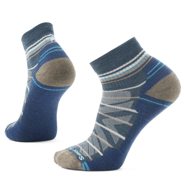 Hiking socks with rustic appeal-Hike Light Cushion Pattern Ankle Sock - Twilight Blue