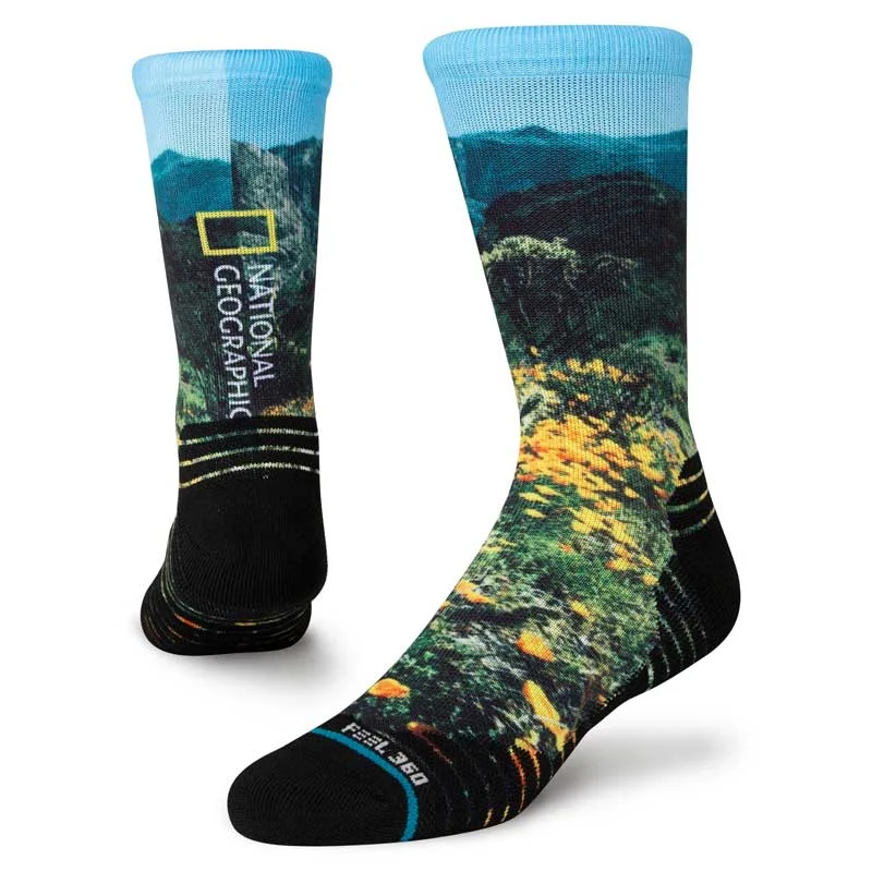 Hiking socks for outdoor dreams-Stance Unisex Poppy Trails Crew Sock - Black