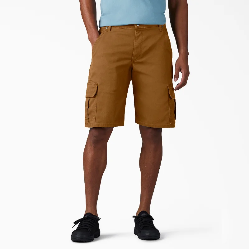 Hiking Shorts for linear hikes-Men's Flex Relaxed Fit Duck Cargo Short