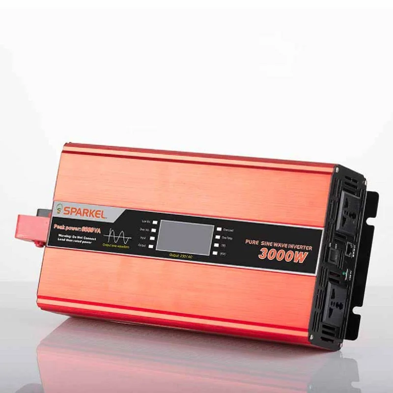 Solar Compact Car Inverter - 24V DC to 230V AC Pure Sine Wave - Output 3000W