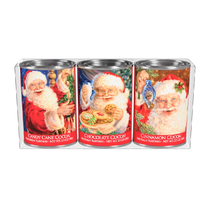 Dona Gelsinger Santa Cocoa Gift Set (Three 2.5oz Tins)