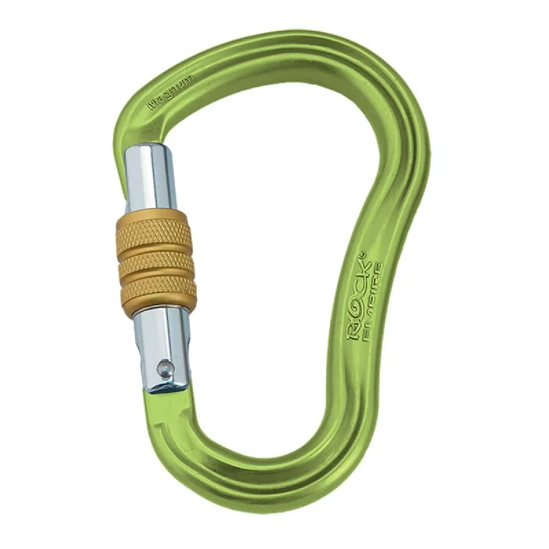 HMS Magnum S Carabiner with Screw Lock - Lime