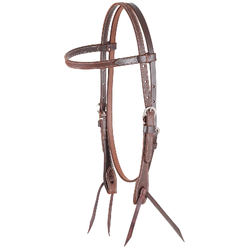 Browband Headstall 5/8-inch - Chestnut Roughout