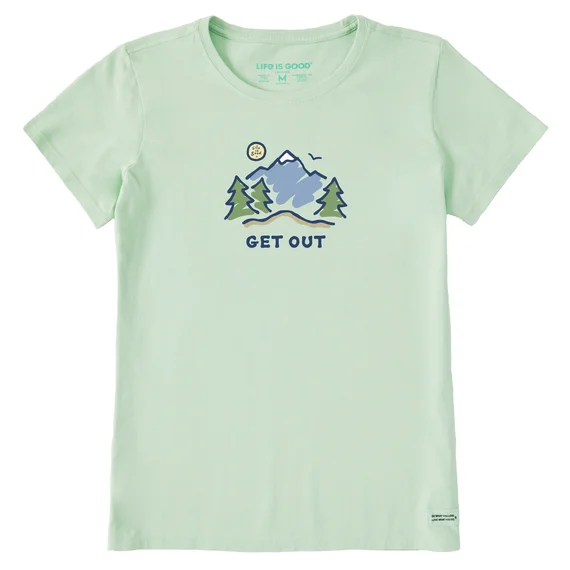 Hiking Shorts for ridge hikes-Women's Get Out Mountain Short Sleeve Tee