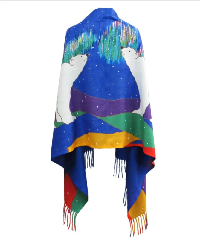 "Sky Watcher" Eco Shawl by Indigenous Artist Dawn Oman