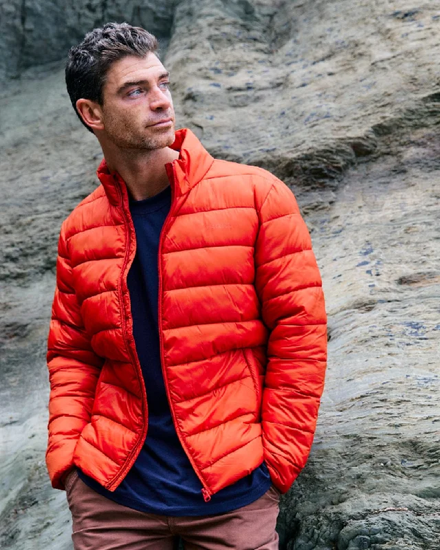 Hiking jackets best style-Resin - Mens Recycled Padded Jacket - Red