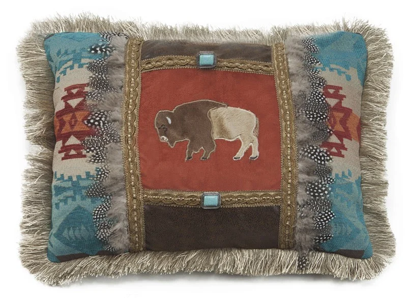 Feather Buffalo Pillow