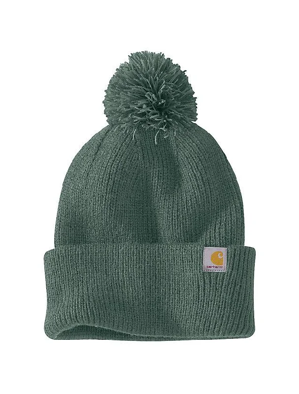 Knit Pom-Pom Cuffed Beanie - Frosted Balsam