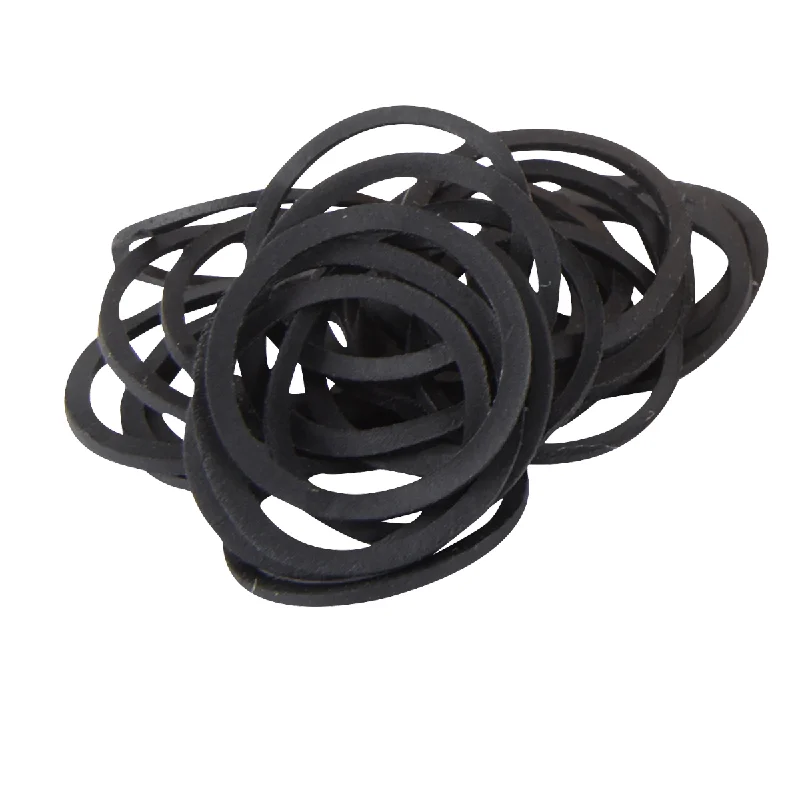 Rubber Braiding Bands - Black