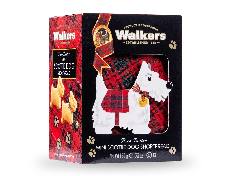 Hiking Shorts for versatility-Mini Scottie Dog Shortbread Carton