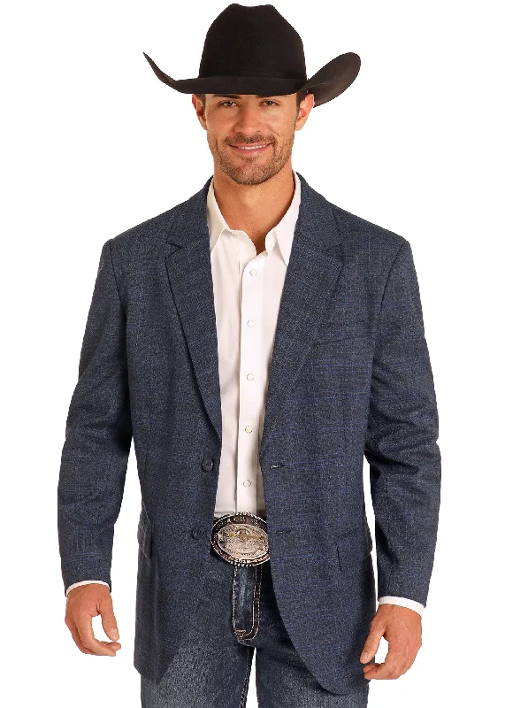 Cowboy Sports Coat - Indigo Plaid