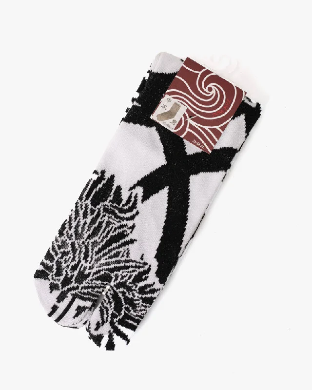 Hiking socks for outdoor bonding-Wa Modern, Tabi Socks, Crew, Wa-Mode White (M/L)