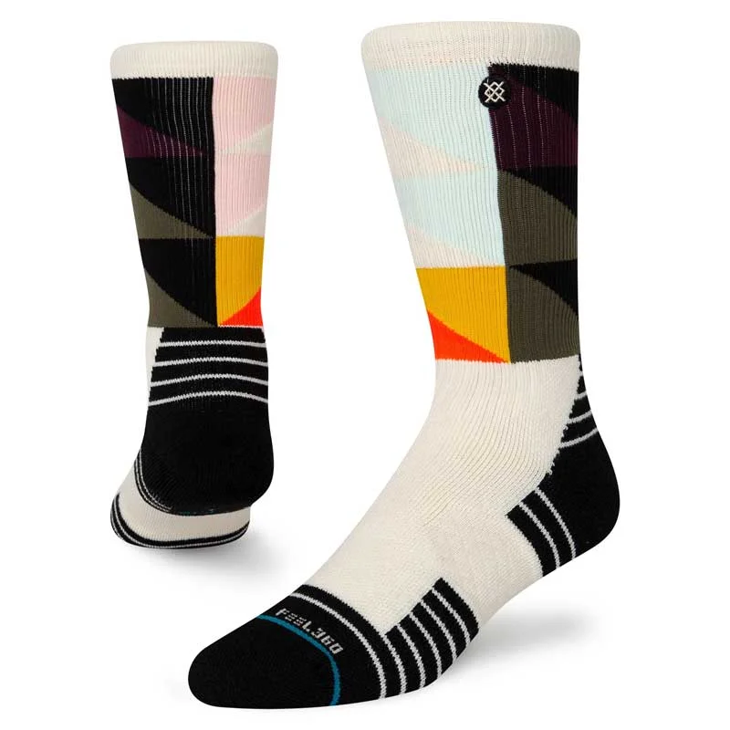 Hiking socks with trail steps-Stance Unisex Montalvo Hike Crew Sock - Off White