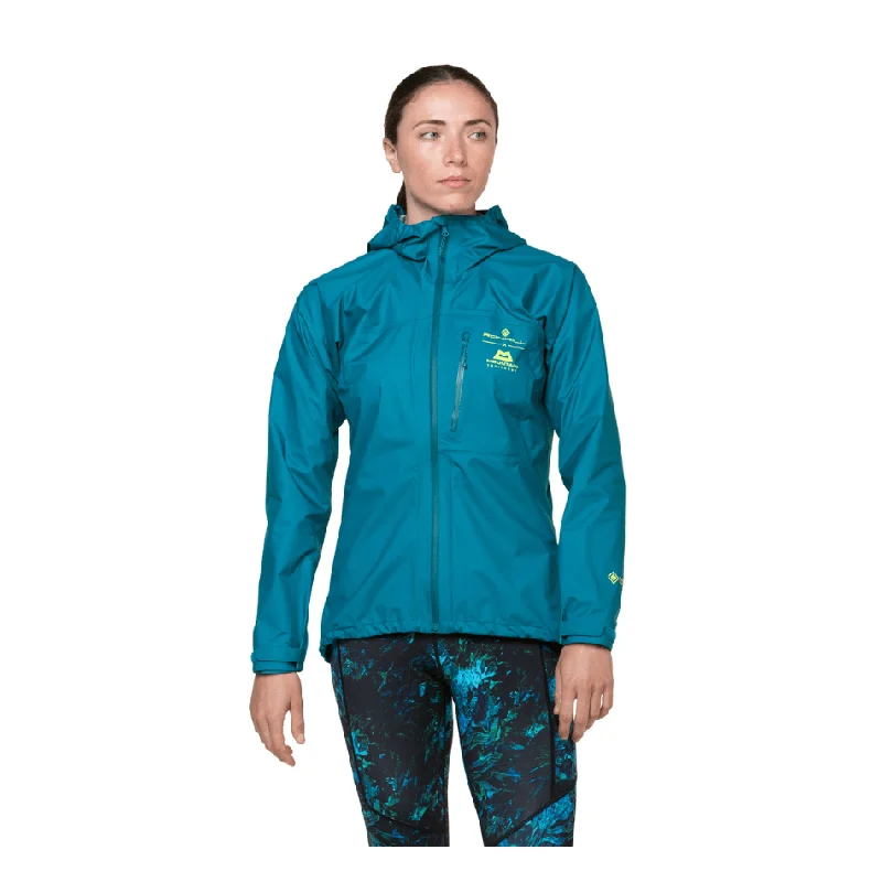 Hiking jackets extra-large gear-Ronhill Women's Tech Gore-Tex Mercurial Jacket in Marine/Acid AW24