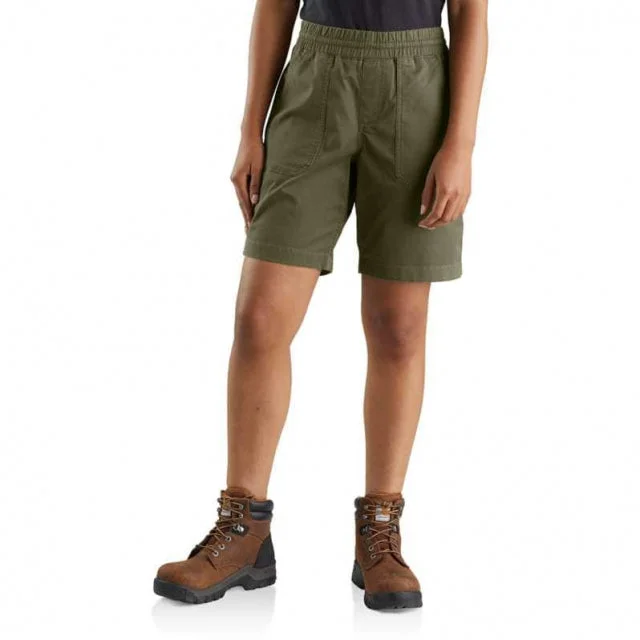 Hiking Shorts for cloudy trails-Women's Rugged Flex Relaxed Fit Twll 5Pocket Work Short