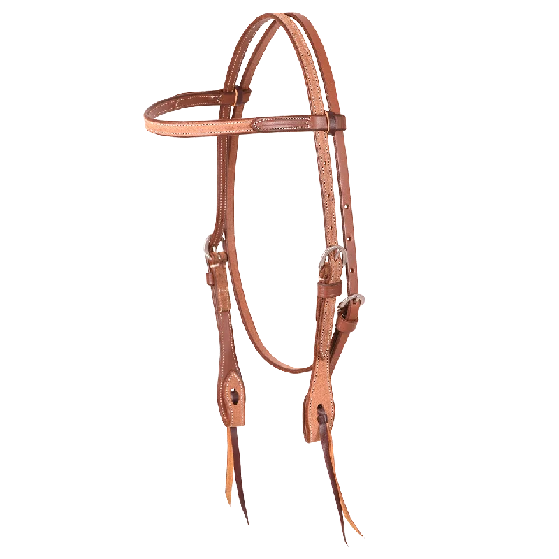 Browband Headstall 5/8-inch - Natural Roughout