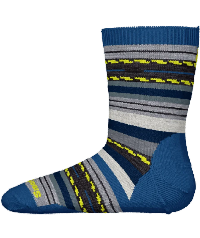 Hiking socks with trail warmth-Kids' Hike Full Cushion Margarita Crew Sock - Laguna Blue